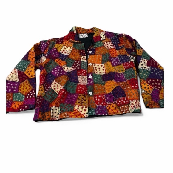 Silverstream Jackets & Blazers - Vintage Silverstream Patchwork Colorful Jacket